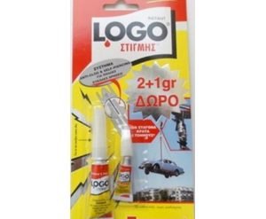 ΚΟΛΛΑ ΣΤΙΓΜΗΣ LOGO 2gr + 1 ΔΩΡΟ