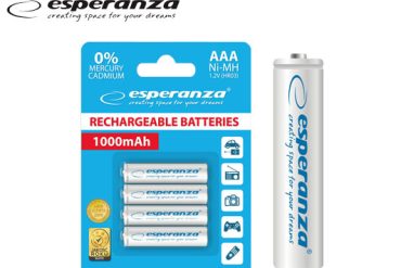 ΜΠΑΤΑΡΙΕΣ ΕΠΑΝΑΦΟΡΤΙΖΟΜΕΝΕΣ AAΑ ESPERANZA NiMH 1000mAh 4 ΤΕΜΑΧΙΑ ΛΕΥΚΕΣ