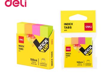 ΣΕΛΙΔΟΔΕΙΚΤΕΣ ΧΑΡΤΙΝΟΙ DELI STICK UP 12X50mm 4 ΧΡΩΜΑΤΑ X 50 ΦΥΛΛΑ NEON