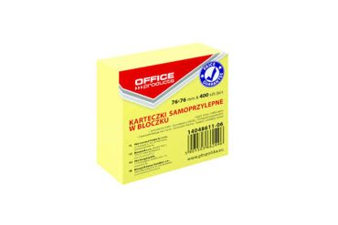 ΧΑΡΤΑΚΙΑ ΑΥΤΟΚΟΛΛΗΤΑ OFFICE 76X76 ΚΥΒΟΣ  ΚΙΤΡΙΝΟΣ 400 ΦΥΛΛΑ